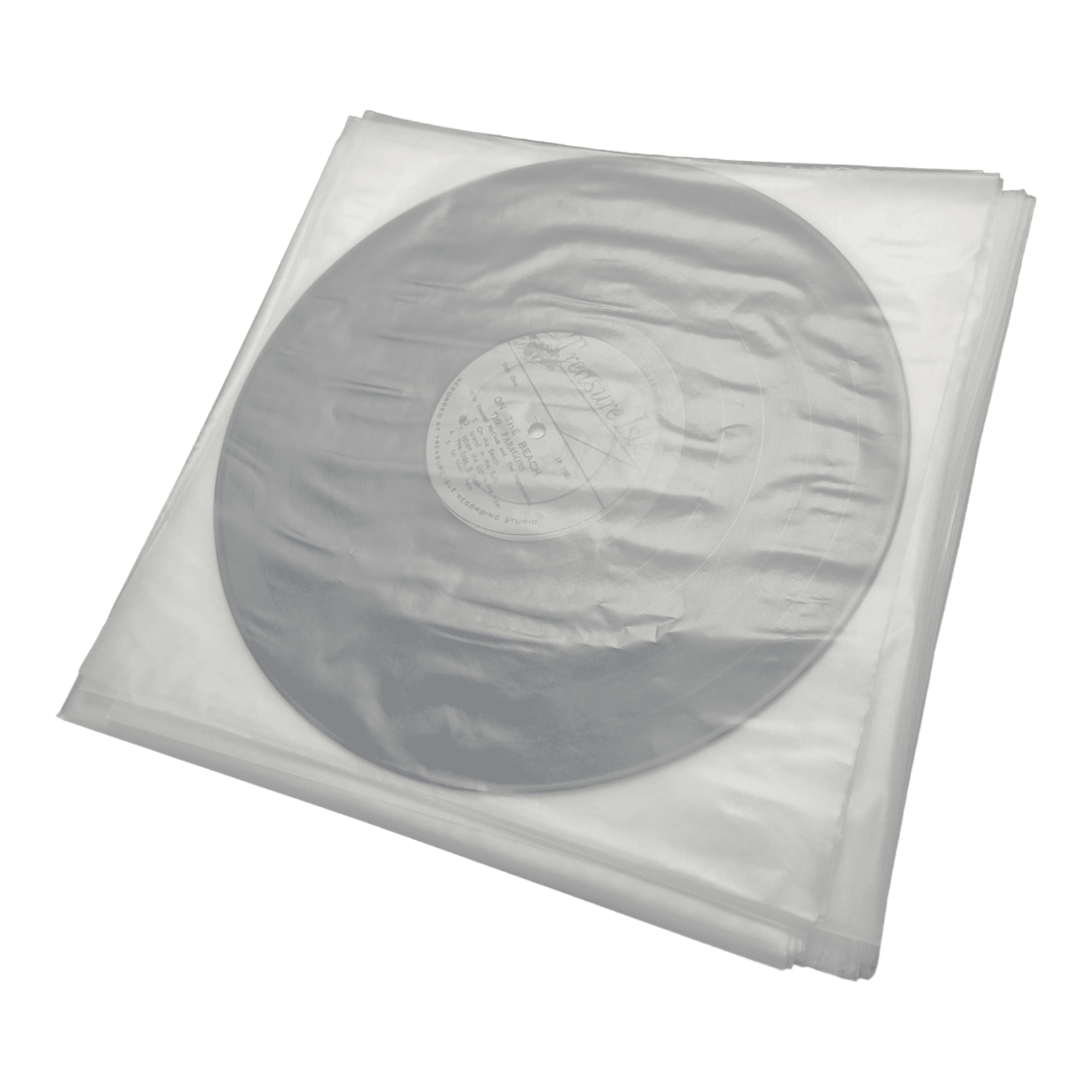AVCOM Sous-Pochette Vinyle de 12 en Papier et Plastique, Blanc, Lot de 20